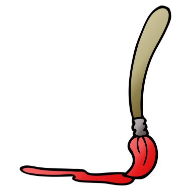 çizgi film doodle boya fırçası