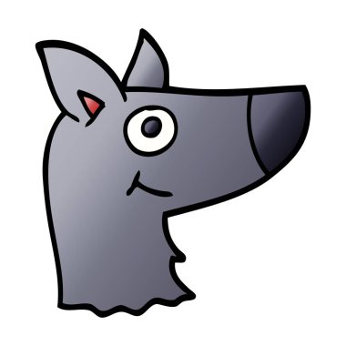 karikatür doodle mutlu köpek