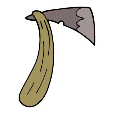 çizgi film doodle bir balta