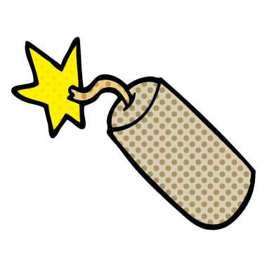 çizgi film doodle dinamit vektör çizim
