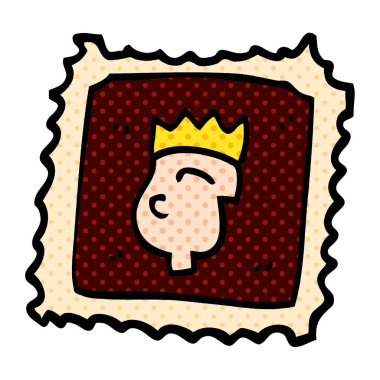 karton pul vektör çizim