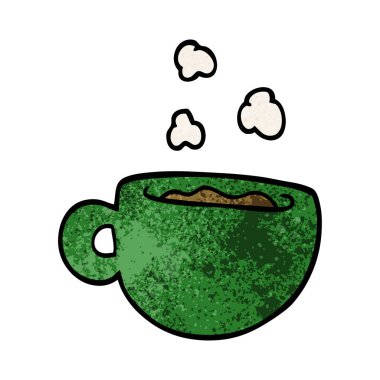 çizgi film doodle çay