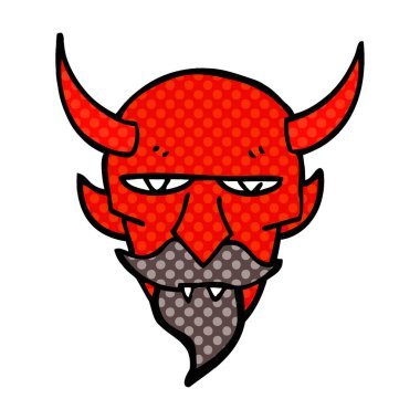 çizgi film Şeytan yüz doodle