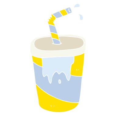 düz renk illüstrasyon soda