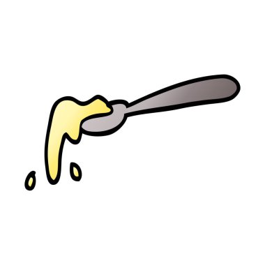 çizgi film doodle kepçe gıda