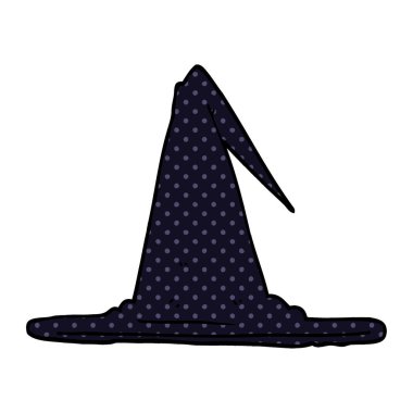 çizgi film doodle cadı şapka