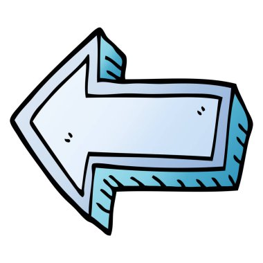 karikatür oku, vektör çizim doodle