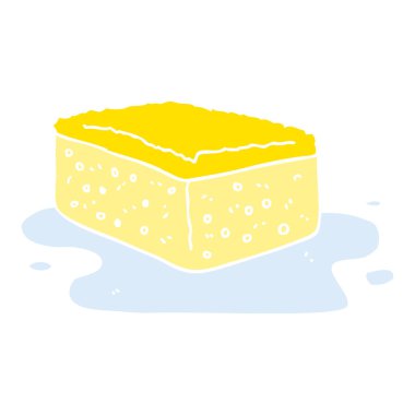 Sünger düz renkli çizimi