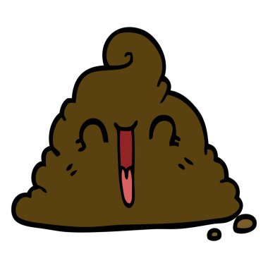 çizgi film doodle kaka, vektör çizim