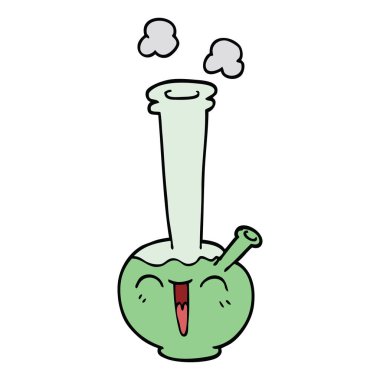 çizgi film doodle bong, vektör çizim