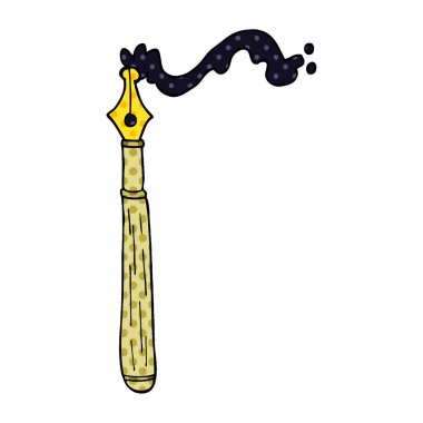 çizgi film doodle dolma kalem