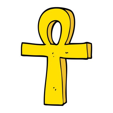 bir ankh karikatür doodle