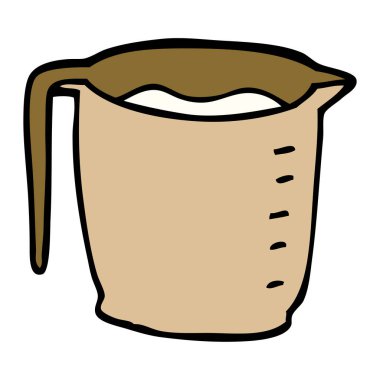 çizgi film doodle liqiud ile sürahi