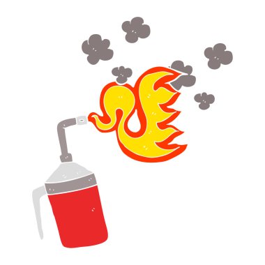 düz renk illüstrasyon darbe meşale