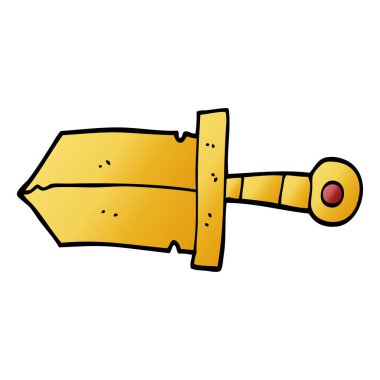 çizgi film doodle hançer, vektör çizim