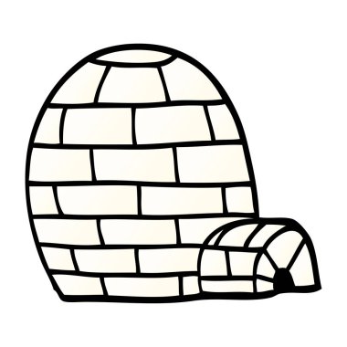 çizgi film doodle buz Igloo