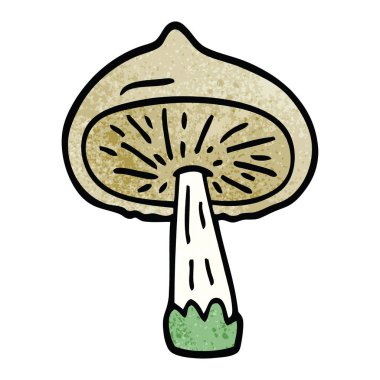 çizgi film mantar doodle, illüstrasyon vektör