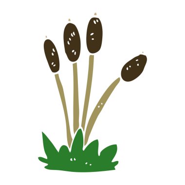 çizgi film doodle sazlık yatak