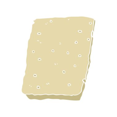 düz renk tarzı çizgi film bisküvi