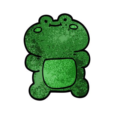 komik karikatür doodle kurbağa