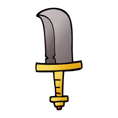 çizgi film doodle eski hançer