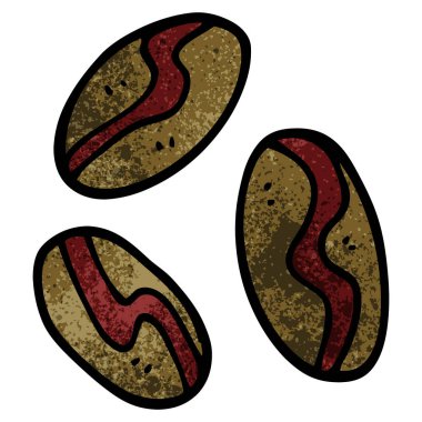 çizgi film doodle kahve fasulye