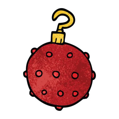 çizgi film doodle kırmızı biblo