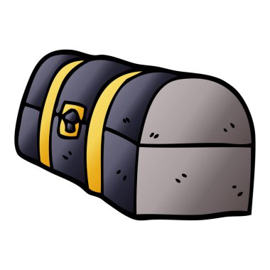 çizgi film doodle hazine sandığı