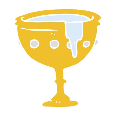 düz renk illüstrasyon Ortaçağ Kupası