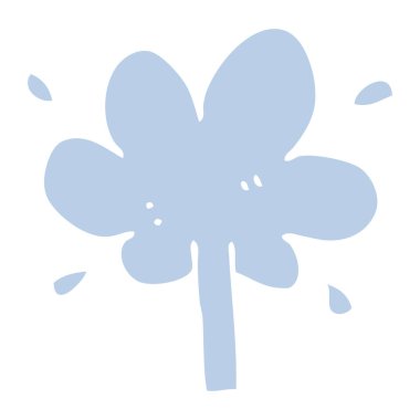 düz renk tarzı çizgi film su fışkırtma