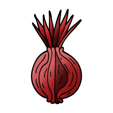 çizgi film doodle filizlenen soğan 