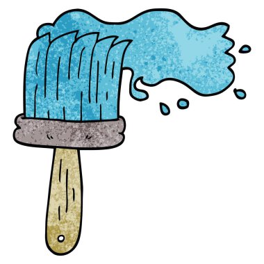 çizgi film doodle boya fırçası