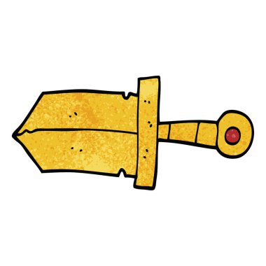 çizgi film doodle hançer, vektör çizim