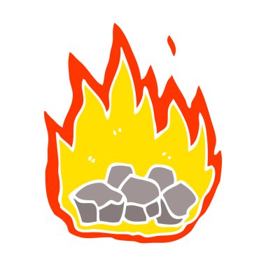 çizgi film yanan kömürlerin doodle