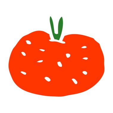 çizgi film doodle organik portakal