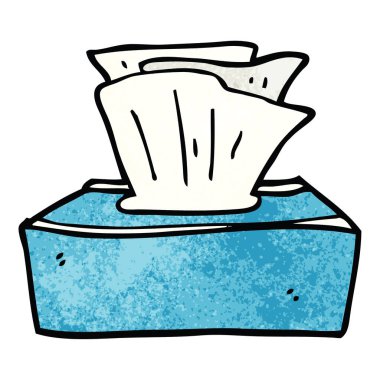 çizgi film doodle kutu mendil