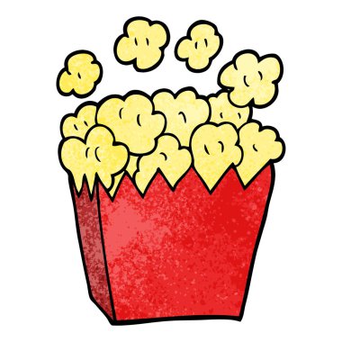 çizgi film sinema patlamış mısır doodle