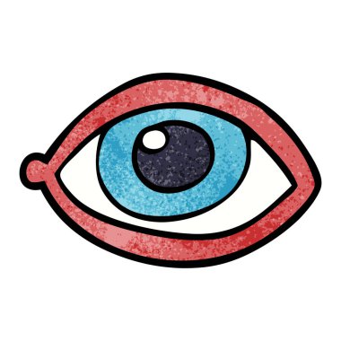 çizgi film doodle göz bakıyor