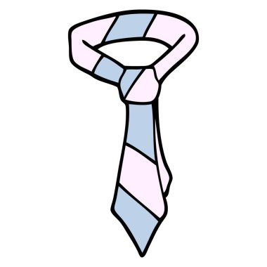 bir kravat karikatür doodle