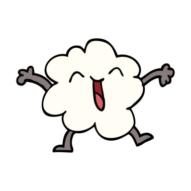 çizgi film doodle ifade hava bulut