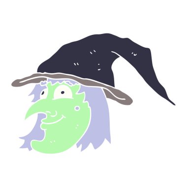 çizgi film doodle cadı yüz