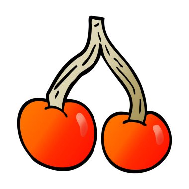 çizgi film doodle parlak kiraz