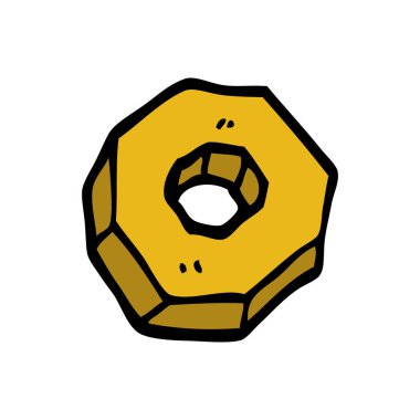 çizgi film doodle fındık beyaz arka plan üzerinde