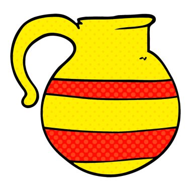 çizgi film doodle çizgili sürahi