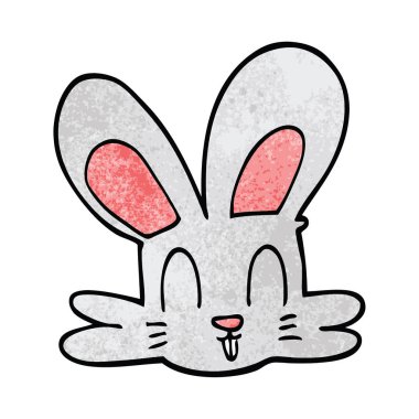 çizgi film doodle sevimli tavşan