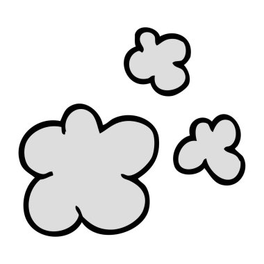 çizgi film doodle duman puffs