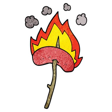 Sosisli sandviç çizgi film doodle