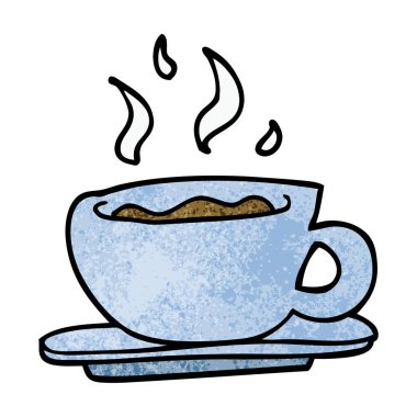 çizgi film doodle kahve fincanı