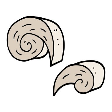 çizgi film doodle girdap dekoratif elemanlar