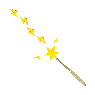 sihirli değnek düz renkli çizimi